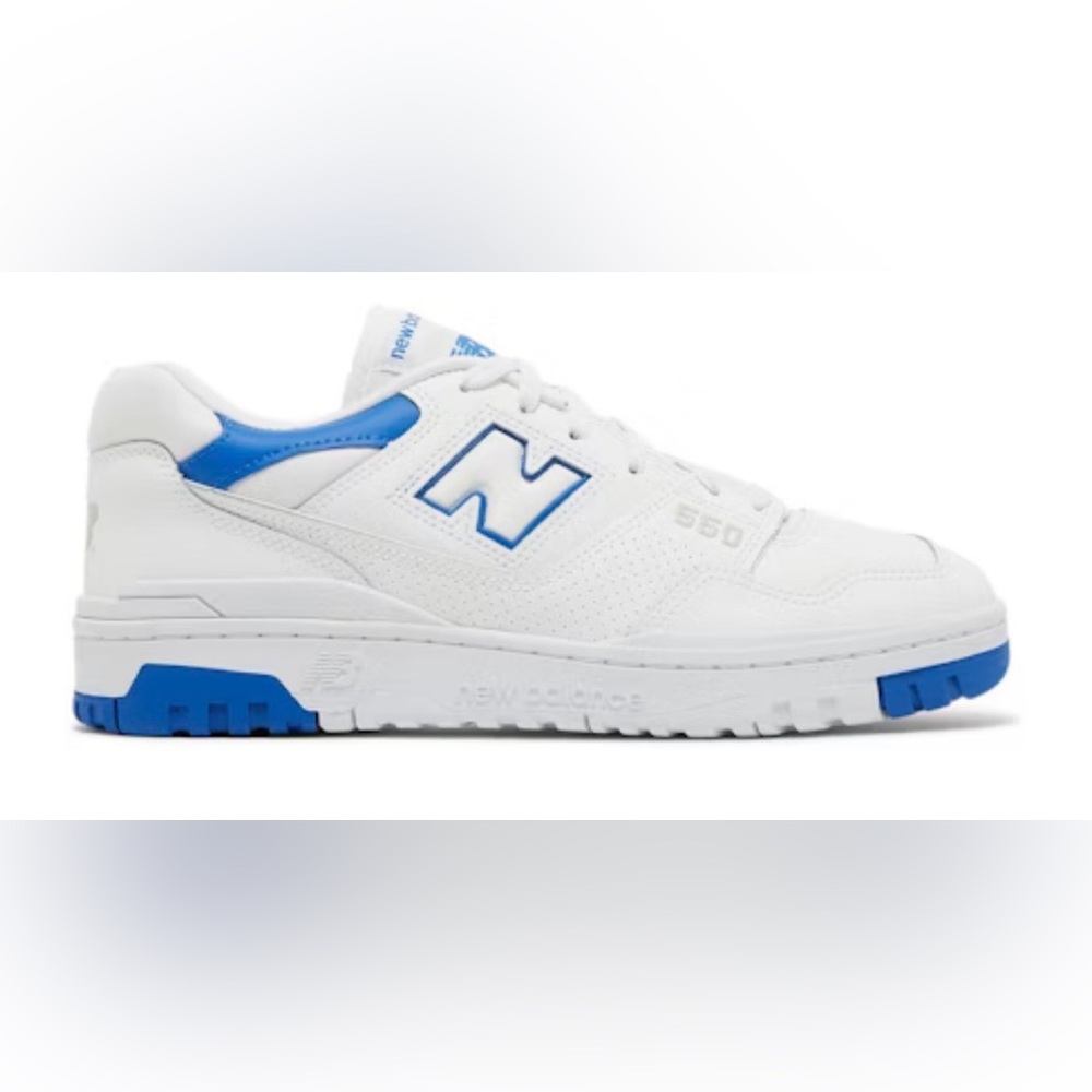 New Balance White & Cobalt Blue 550 Retro Court Sneakers size 11 men’s